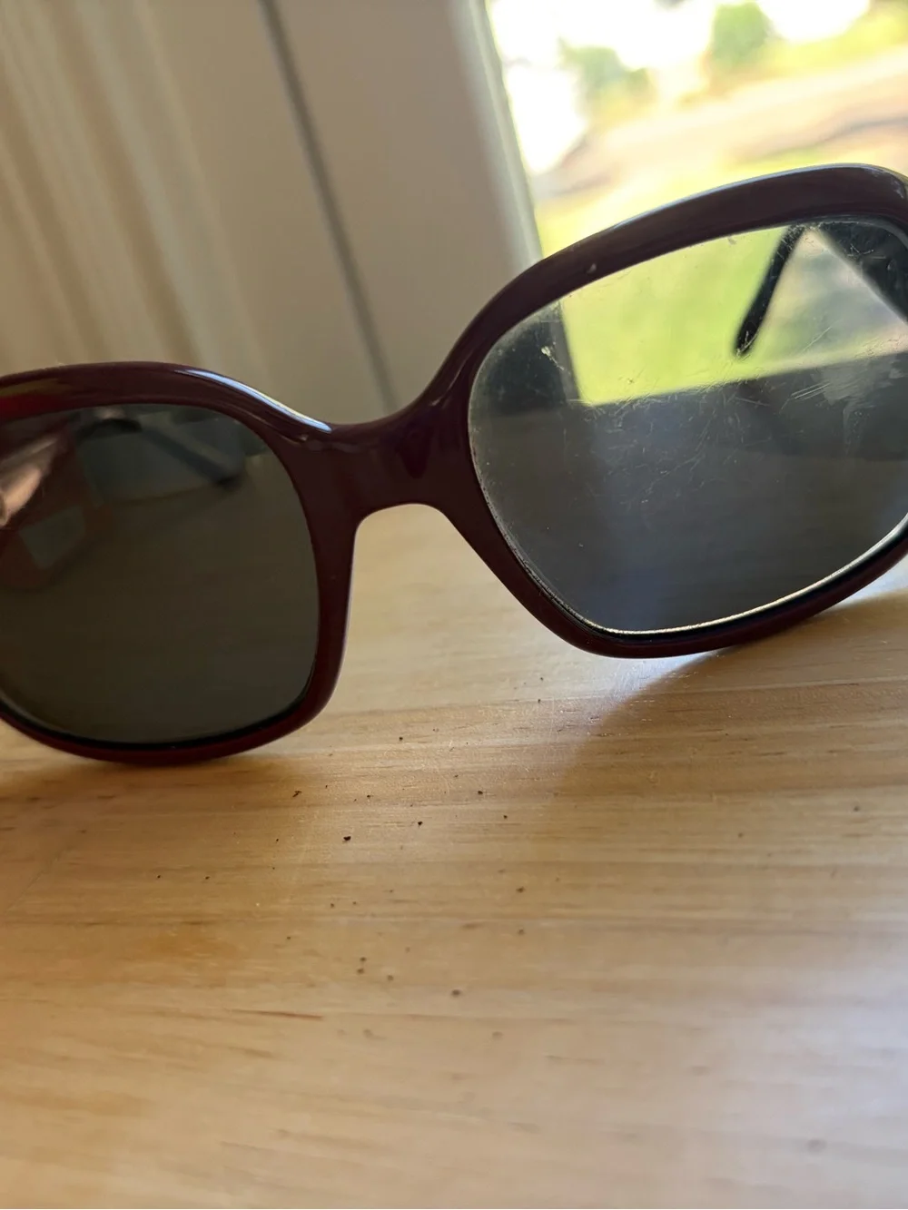 Iconic Round Gucci GG 3132/S Sunglasses bamboo burgundy FRAMES ONLY